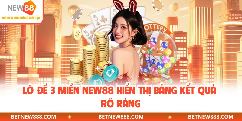 Lô đề 3 miền NEW88 hiển thị bảng kết quả rõ ràng